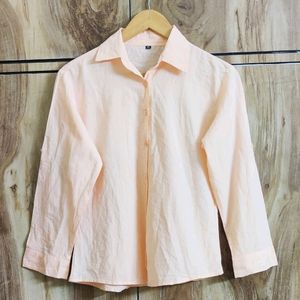 Peach Colour Cotton Shirt Size-36