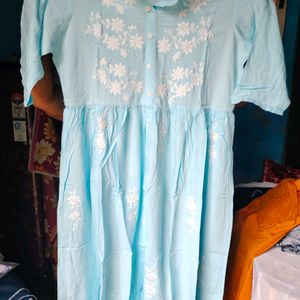 Embroidered Flared Kurti