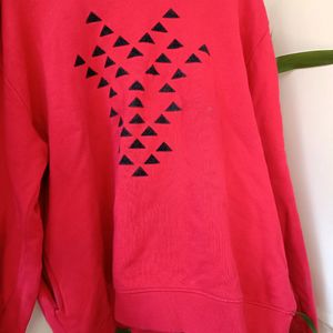 Red Colour Sweatshirt For Women