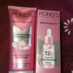 PONDS BRIGHTNRSS FACEWASH/SERUM ANTI PIGMENTATION