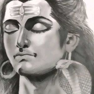 Shiv ji Pencil Scatch