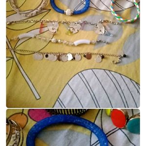 Combo Of Earnings , Bracelets And Neckpieces