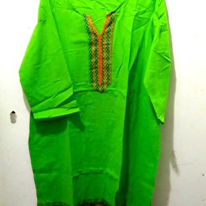 Aurelia Neon Green Kurta Xl