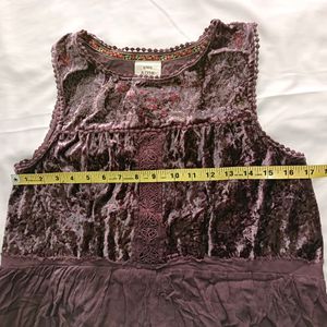 Knox Rose Purple Velvet & Lace Dress