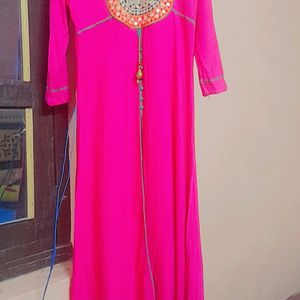 Beautiful long kurti with leggings