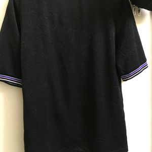 Black Shimmery Fila T-Shirt