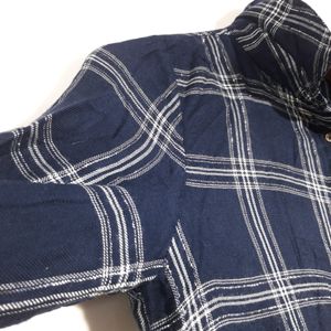 Navy Blue Checks Dress ( Women's )