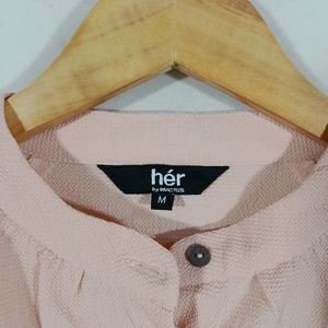 Her Roundneckline Button Down Shirt(Women's)