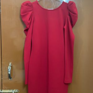 Puff Sleeves Body Con Full Sleeve Dress