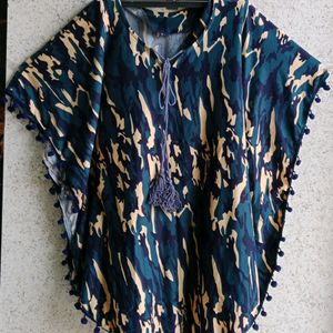 Cape Shaped Top With Sleeves