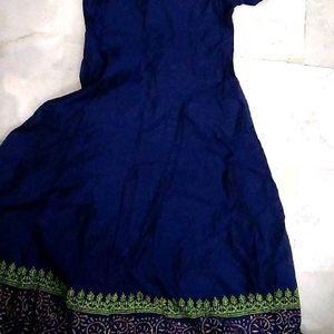 🔴anarkali Kurta For Women With Golden Dupatta