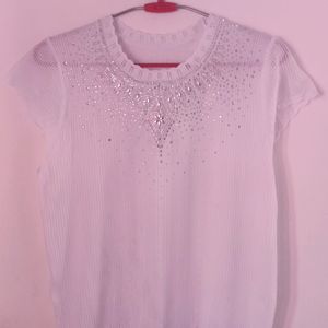 Korean White Party Top