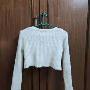 Very soft wool white shrug