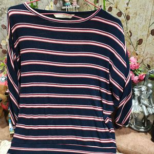 Women Striped Baggy Top