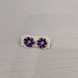 Blue Flower Earrings