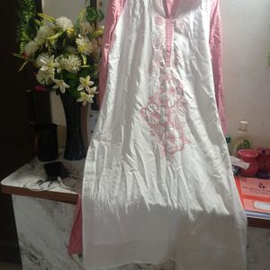 New Kurti Light Pink And White