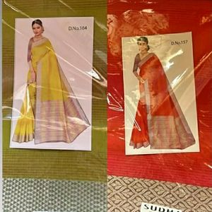 New Combo Sarees With Blouse Pis