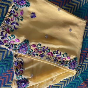 Embroidered Saree With Blouse