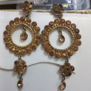 Golden Party Wear Earrings