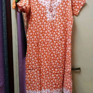 Orange Kurta Set