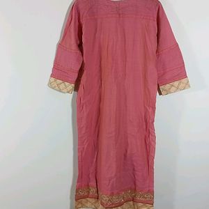 Pink Embroidered Kurta (Women)