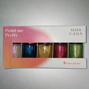 Miss Nails Nail Polish 5 Piece Gift Set