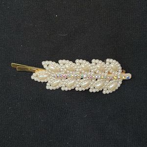 Pearl Leaf Flower Hairpin