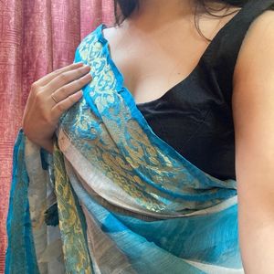 Blue Saree