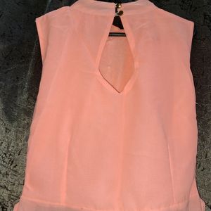 Peach Frontslit Dress