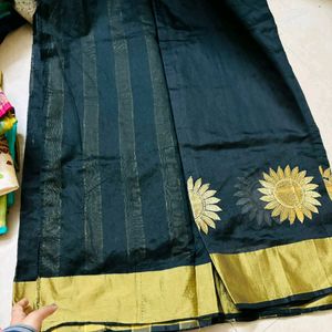 Formal Black Saree