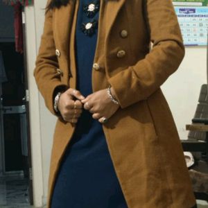 Women Brown Overcoat