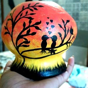 Double-sided SunsetHandpainted Homedecor Showpiece