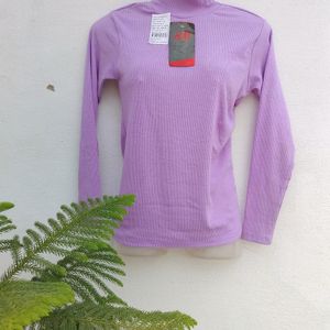 New Levender High Neck Top