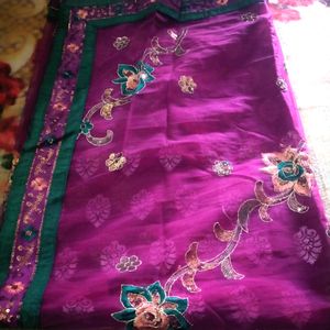 Branded Saree With Net Pallu..