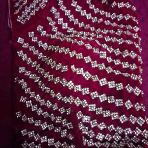 Velvet Maroon Party Wear Blouse