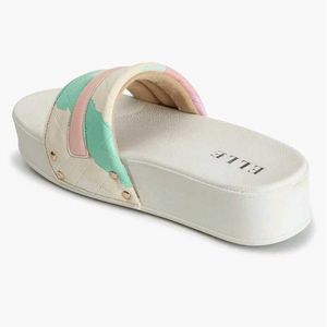 Elle Women White Casual Sandals