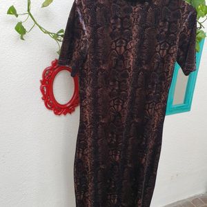 Zara Snake Print Midi Dress