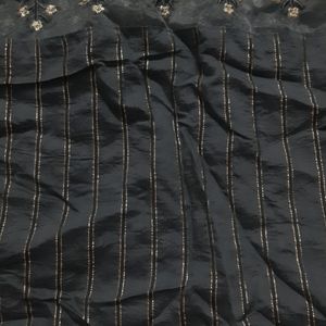 Silk Dupatta With Organza Embroidery Boarder On Al