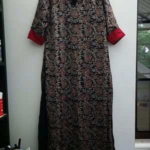 Pure Ajrakh Modal Silk Kurta