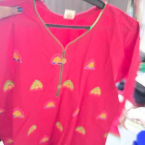 Red Hand Craft Kurta