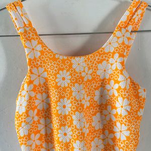 Orange Floral Dress