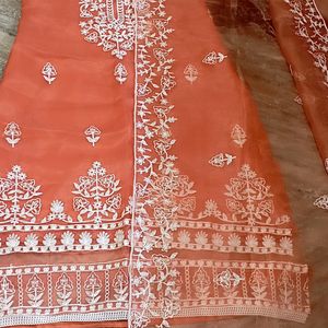 New Stitched Pakistani Suit (Organza Fabric)