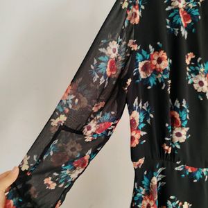 Zara Basic Midi floral Dress