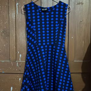 ❗️SALE❗️Blue Polka Dot Dress Cut Sleeves 💥clearna