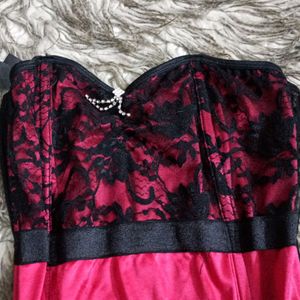 Pink Lace Gothic Halloween Corset