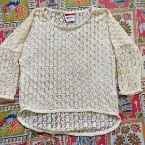 Laced Net Top For Girls