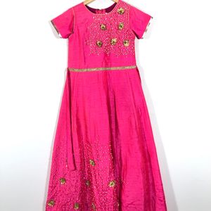 Pink Embroided Gown.