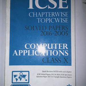 Class 10 Icse Computer Applications Last 10 Year Question Paper Book