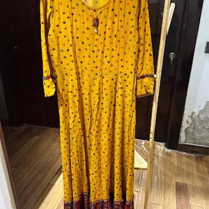 Yellow Bandhani Dress