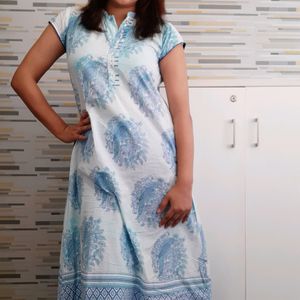 Women's Cotton A-line Kurti